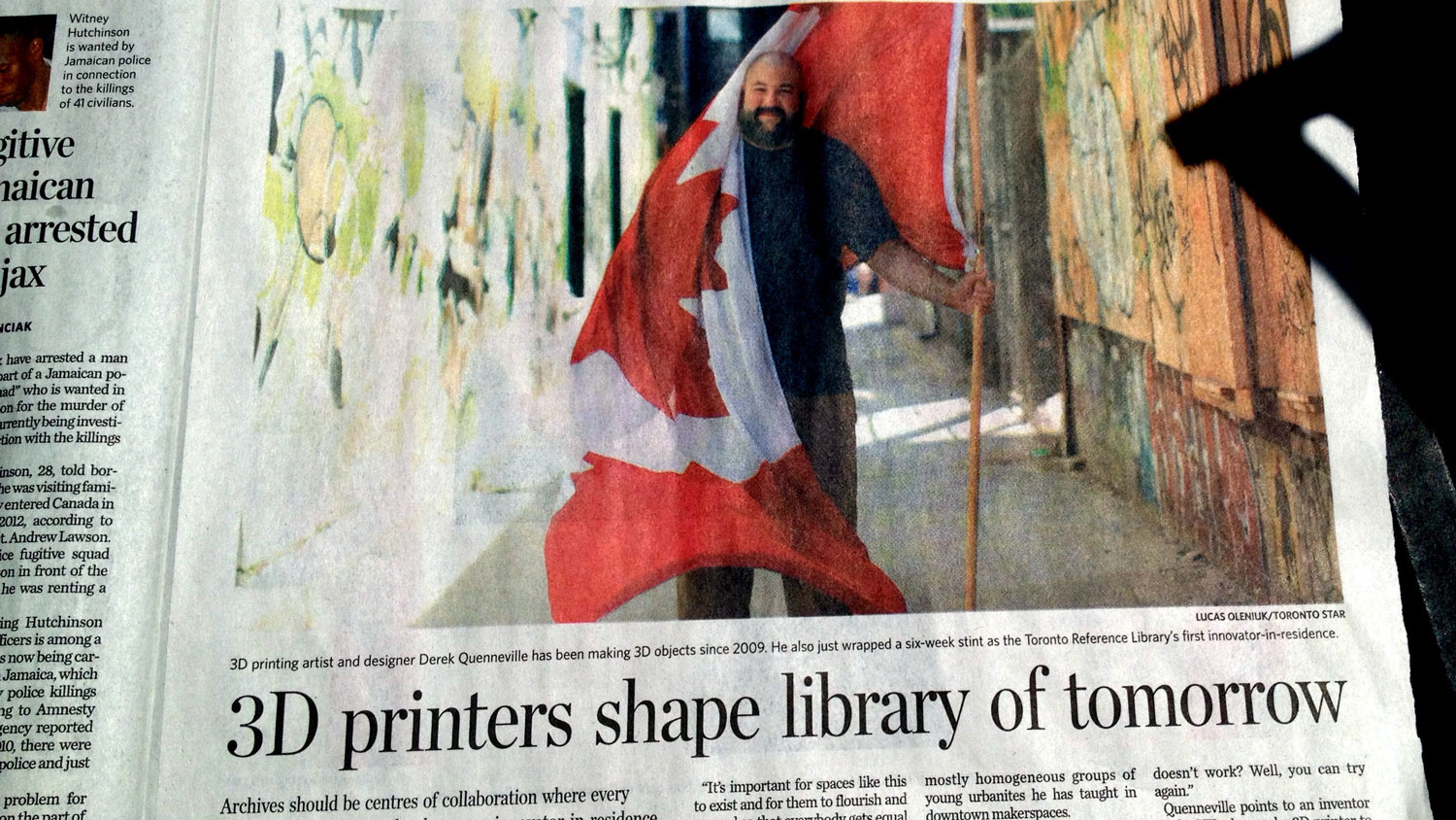 Toronto Star: 3D printers shape library of tomorrow